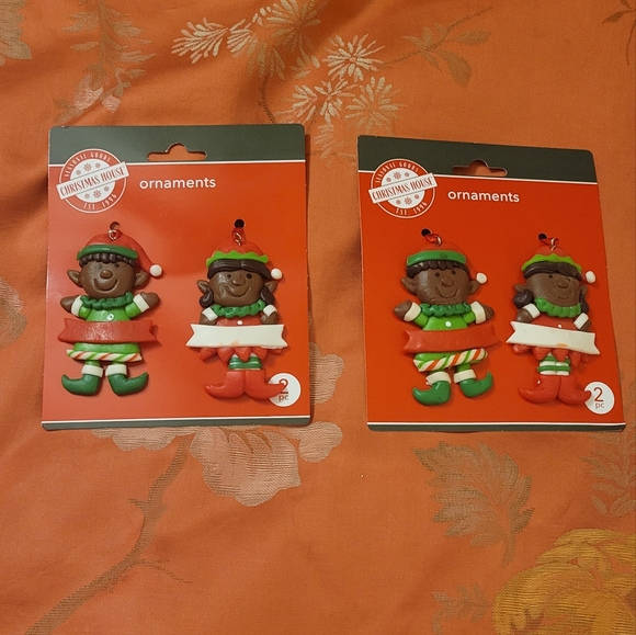 African American Christmas Elf Ornaments - Picture 1 of 4
